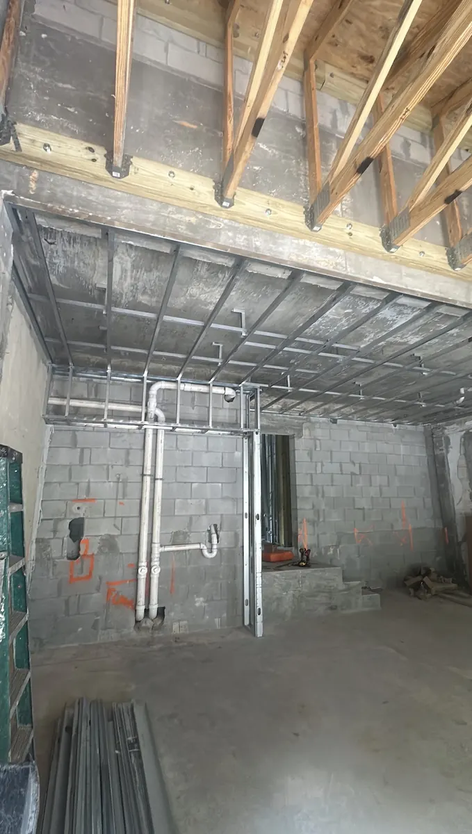 After: Ceiling framing
